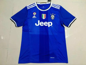 Juventus Soccer Jersey Away Blue 2016 2017