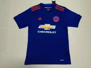 Manchester United Soccer Jersey Away Blue 2016 2017