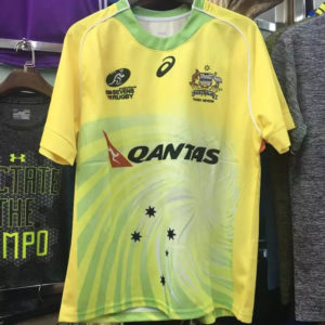 Australia Sevens Green Yellow Rugby 2017 Size S to 3XL