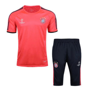 Bayern Short Sleeves Tracksuit Pink 2016 2017