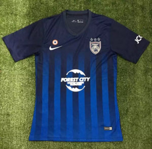 Malaysia Johore Soccer JERSEY Blue Black 2017 2018