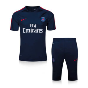 PSG Short Sleeves Tracksuit Blue 2016 2017