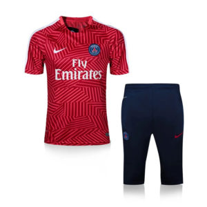 PSG Short Sleeves Tracksuit Red 2 2016 2017