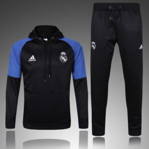 Real Madrid Tracksuit Black Hoodie 2016 2017