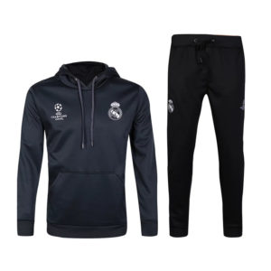 Real Madrid Tracksuit Black Hoodie 2016 2017