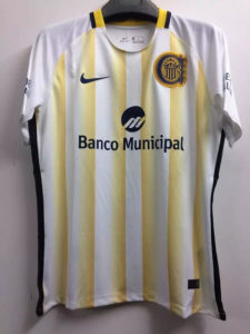 Rosario Central Soccer JERSEY Away White Yellow 2017 2018