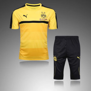 Dortmund Short Sleeves Tracksuit Yellow 2016 2017