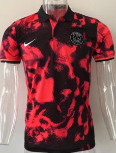 PSG POLO Black with Red camouflage 2017 2018