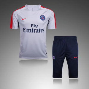 PSG Short Sleeves Tracksuit Grey 2016 2017