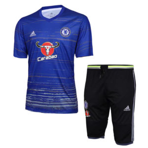 Chelsea Short Sleeve Tracksuit Blue 2016 2017