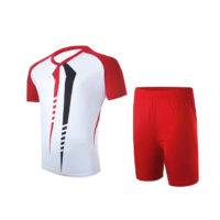 A003 Custom Logo Soccer Jersey White and Red