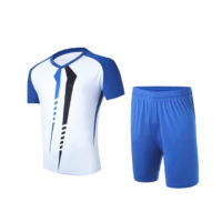 A006 Custom Logo Soccer Jersey White and Blue