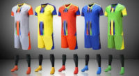 B006 Custom Logo Soccer Jersey Full Kit Multi Color 2