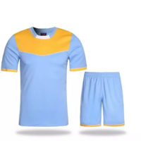 B008 Custom Logo Soccer Jersey Full Kit Light Blue