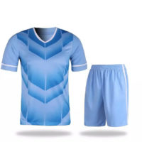 B014 Custom Logo Soccer Jersey Full Kit Blue