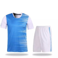 B016 Custom Logo Soccer Jersey Full Kit Blue and White