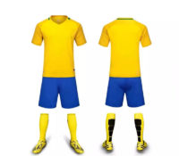 C009 Custom Logo Soccer Jersey Full Kit Yellow and Blue