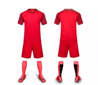 C014 Custom Logo Soccer Jersey Full Kit Red