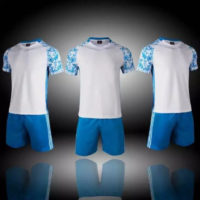 C030 Custom Logo Soccer Jersey Full Kit White Blue