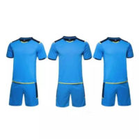 C046 Custom Logo Soccer Jersey Full Kit Blue