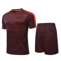 C060 Custom Logo Soccer Jersey Full Kit Camouflage Red