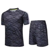 C061 Custom Logo Soccer Jersey Full Kit Camouflage Grey