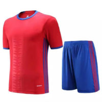 C063 Custom Logo Soccer Jersey Full Kit Red and Blue