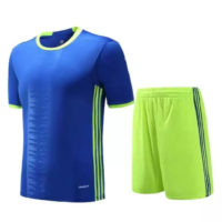 C065 Custom Logo Soccer Jersey Full Kit Blue and Green