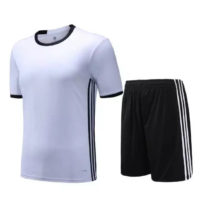 C066 Custom Logo Soccer Jersey Full Kit White and Black