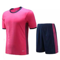 C067 Custom Logo Soccer Jersey Full Kit Pink and Black