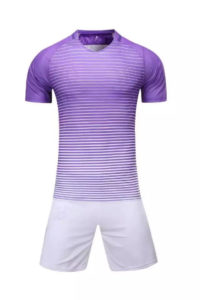 C076 Custom Logo Soccer Jersey Full Kit Purple and White