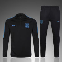 Barcelona Tracksuit Black with Blue 2016 2017