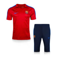 Barcelona Short Sleeves Tracksuit Red 2016 2017