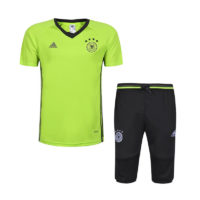 Germany Short Sleeves Tracksuit Fluorescent green 2016 2017