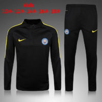 Manchester City Kid Tracksuit Black 2016 2017