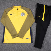 Manchester City Tracksuit Yellow 2 2016 2017