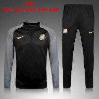 PSG Kid Tracksuit Black 2 with Grey Sleeves 2016 2017