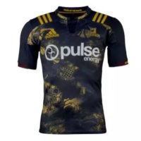 Highlanders Special Version Black Yellow Rugby 2017 Size S to 3XL