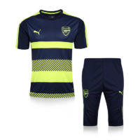 Arsenal Short Sleeves Tracksuit Blue with Green 2016 2017