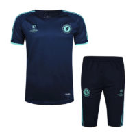 Chelsea Short Sleeves Tracksuit Blue 2016 2017