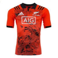 All Blacks Red Rugby 2017 Size S to 3XL