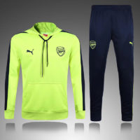 Arsenal Hoodie Tracksuit Fluorescent green 2016 2017