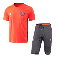 Bayern Short Sleeve Tracksuit Orange 2016 2017