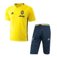 Juventus Short Sleeve Tracksuit Yellow 2016 2017