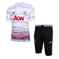 Manchester United Short Sleeve Tracksuit White 2016 2017