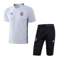 Real Madrid Short Sleeve Tracksuit White 2016 2017